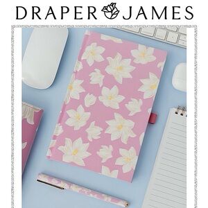 Draper James Hardcover Lined Paper Pink Magnolia Journal with Pen New With Tags